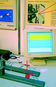 Faseroptiksensoren von BAM für hochbelastete Luftfahrzeugkomponenten