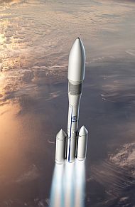 Ob die Ariane 6 tatsächlich so aussehen wird, muss der Ministerrat entscheiden.  Foto:ESA